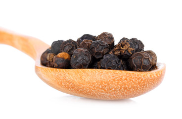Black pepper isolated on white background