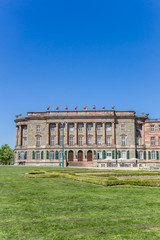 Obraz premium Side wing of the historic castle in the Bergpark of Kassel, Germany