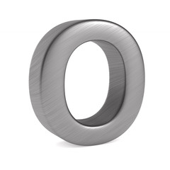 Character O on white background. Isolated 3D illustration