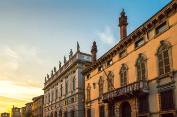 Fototapeta na wymiar Verona and its beautiful architetuures