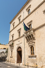 Facade of the Palazzo Nervegna di Brindisi (Italy)