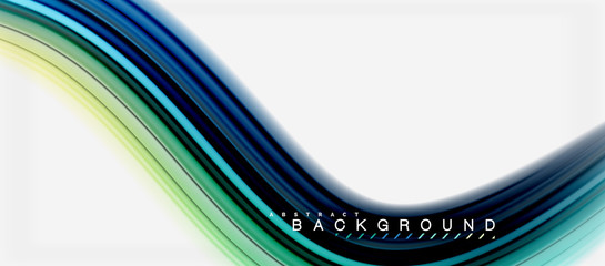 Rainbow fluid abstract swirl shape, twisted liquid colors design, colorful marble or plastic wavy texture background, multicolored template for business or technology presentation or web brochure