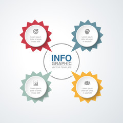 Vector infographic template for diagram, graph, presentation, chart, business concept with 4 options.