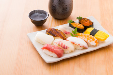 お寿司と日本酒