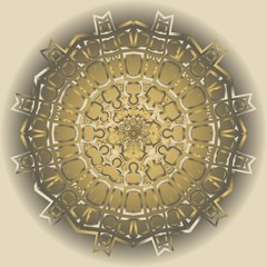 Mandala on a white background. Beautiful oriental, asian motives. Flower vector.