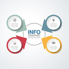 Vector infographic template for diagram, graph, presentation, chart, business concept with 4 options.