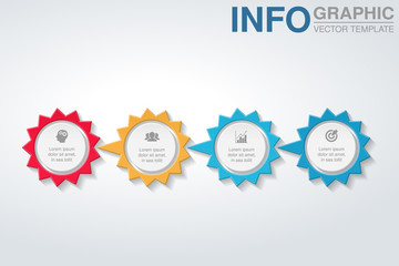 Vector infographic template for diagram, graph, presentation, chart, business concept with 4 options.