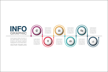 Vector infographic template for diagram, graph, presentation, chart, business concept with 6 options.