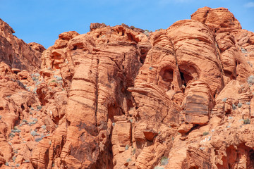 Fototapeta premium Red rock formations in the Valley of Fire, Nevada