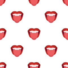 Mouth with tongue pattern