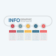 Vector infographic template for diagram, graph, presentation, chart, business concept with 5 options.