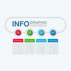 Vector infographic template for diagram, graph, presentation, chart, business concept with 4 options.