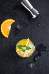 Gin and orange juice cocktail