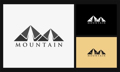 abstract mountain icon logo