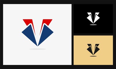 letter v arrow logo