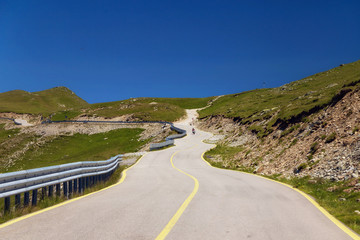 Summer view of Transalpina mountain road