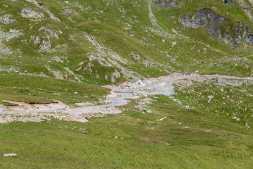 Summer view of Transalpina mountain road