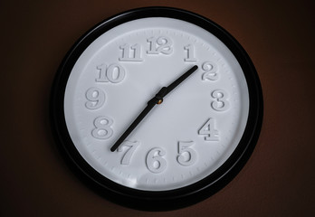 Decorative black and white wall clock