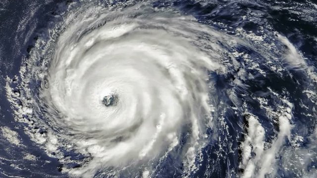 Hurricane Storm tornado, satellite view. Some elements of this video furnished by NASA.