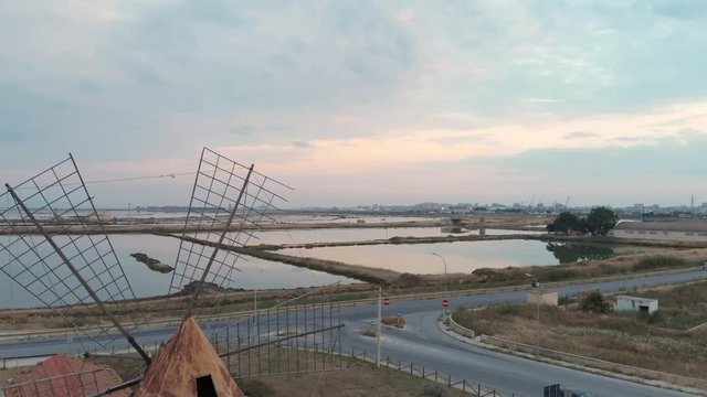 Carrellata laterale Saline di Trapani