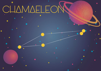 Fototapeta na wymiar The constellation Chamaeleon