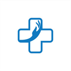 Medical Healthcare Stethoscope Cross Logo