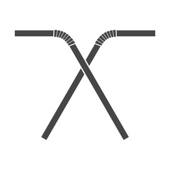 Drinking straw icon logo