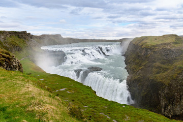 Gullfoss Waterfall - famous landmark in Iceland