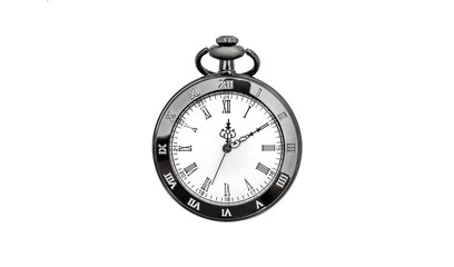 Pocket watch isolated on white.