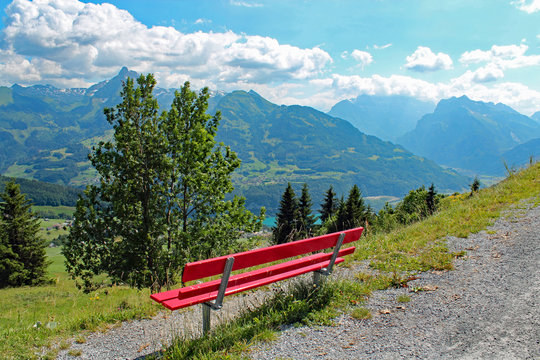 Aussicht auf die Schweizer Alpen