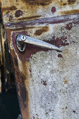 Rusty Vintage Truck Door with Handle 4