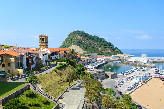 beautiful fishing town of getaria at Basque Country, Spain