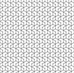 Hexagon seamless pattern. Monochrome geometric polygon grid dotted endless vector texture