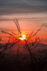 Obraz premium sunset over the river