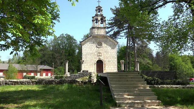 Orthodox church on Cipura (Crkva na Cipuru)in Cetinje downtown. Montenegro