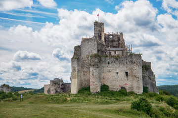 Fototapeta na wymiar Mirow castle, medieval castle in Silesia, Poland.
