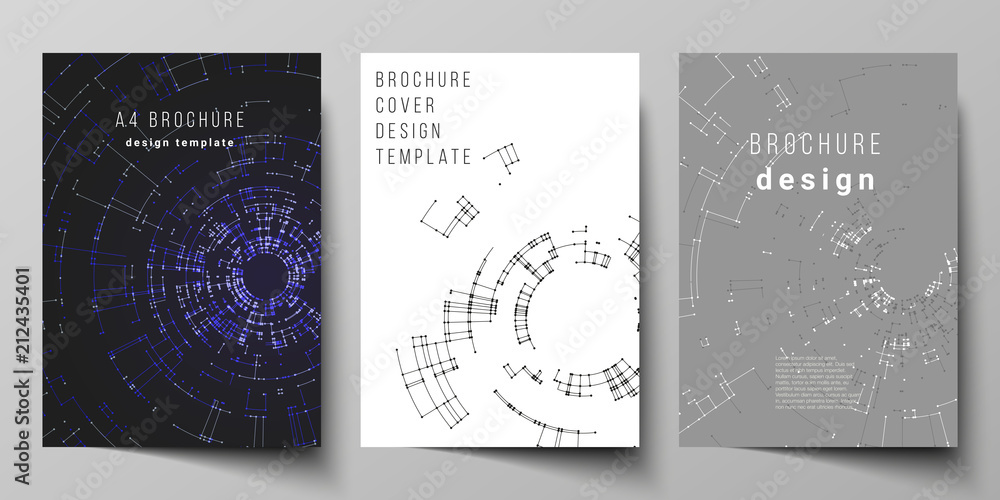 Poster the vector layout of a4 format cover mockups design templates for brochure, flyer, booklet, report. 