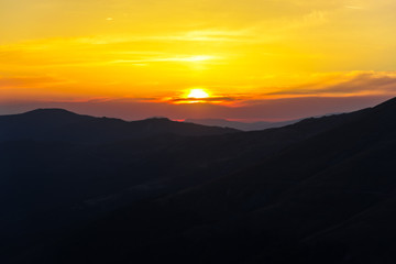 Clouds at the sunset