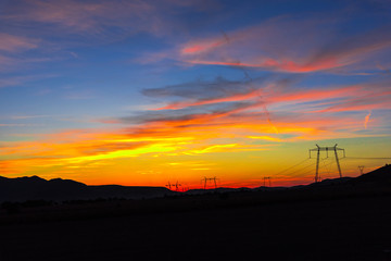 Naklejka premium Clouds at the sunset