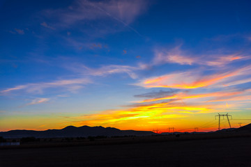 Clouds at the sunset