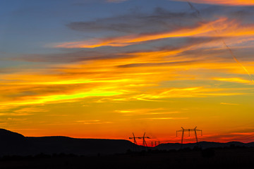 Clouds at the sunset