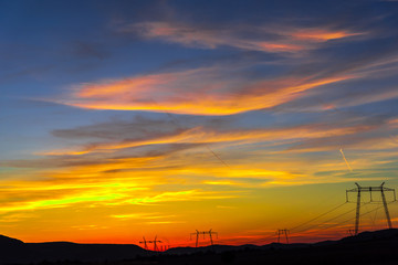 Clouds at the sunset