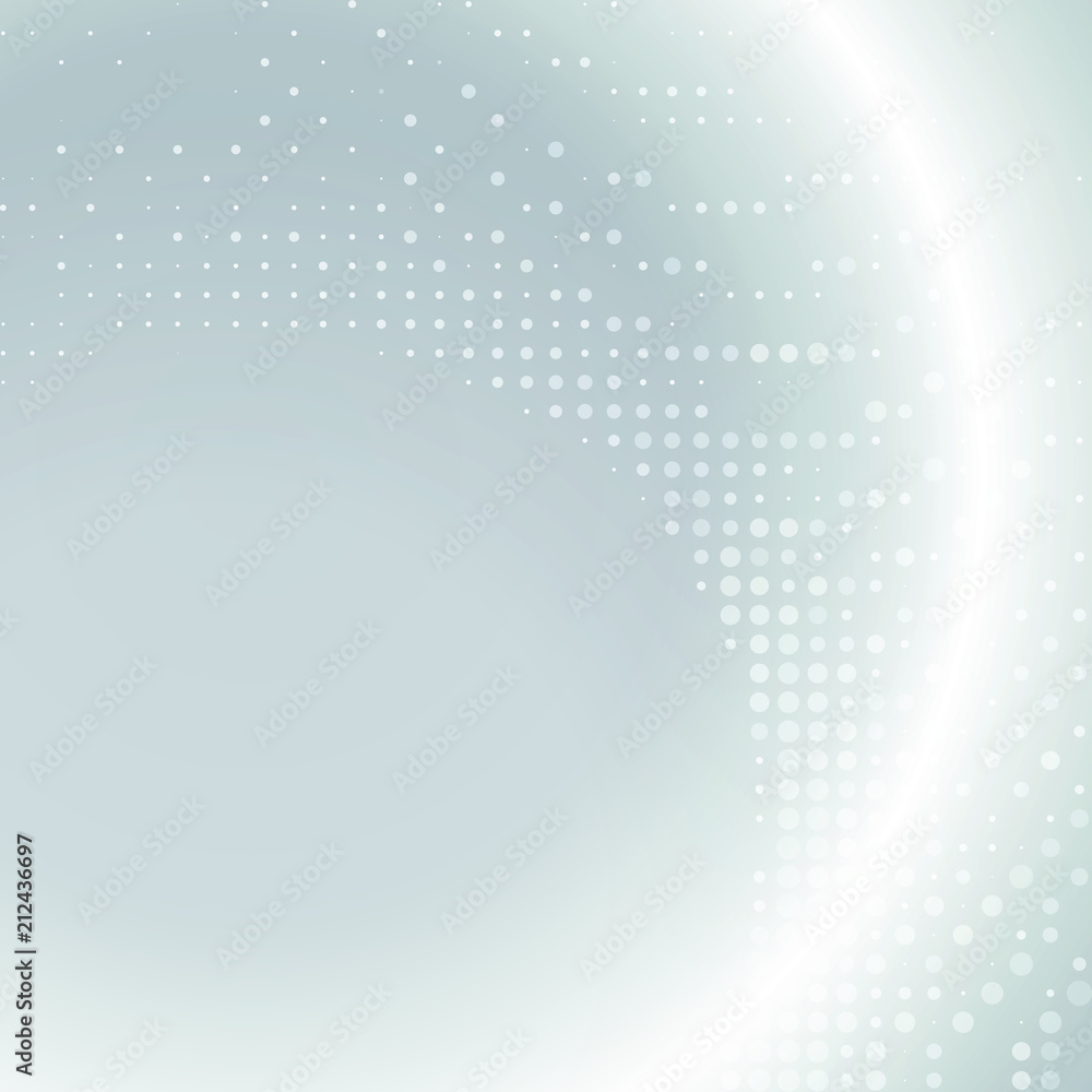 Poster Abstract simple silver tech background with dots. Graphic vector pattern