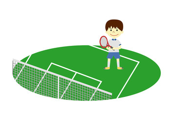 Fototapeta premium テニス 男の子