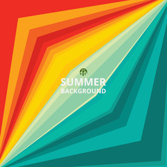 Colorful of summer time illustration background.