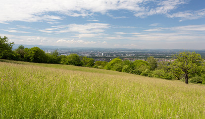 Vue sur la plaine et Bâle