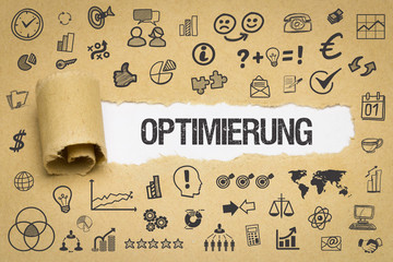 Optimierung / Papier mit Symbole