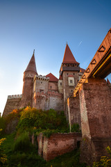 Fototapeta premium Old medieval castle Corvinesti, Romania