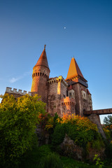 Fototapeta premium Old medieval castle Corvinesti, Romania