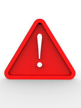 Warning Sign in 3D